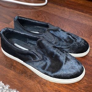 Steve Madden Pony Fur Slip On Sneakers